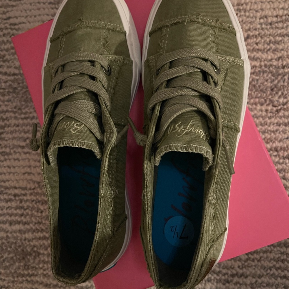 Olive Green Casual Sneakers